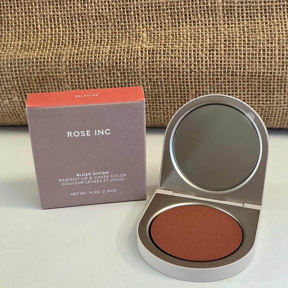 Rose Inc Cream Blush Divine Refillable Cheek & Lip Color Delphine New